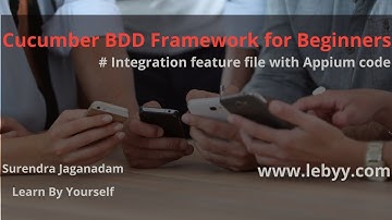 Integration feature file with Appium code ||  || Cucumber BDD Framework for Beginners