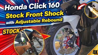 Honda Click 160 Stock Front Shock Na May Adjustable Rebound! Grabe Sobrang Ganda ng Play!