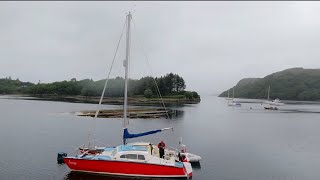 Sailed over 100 miles round the scottish coast, solo without autopilot