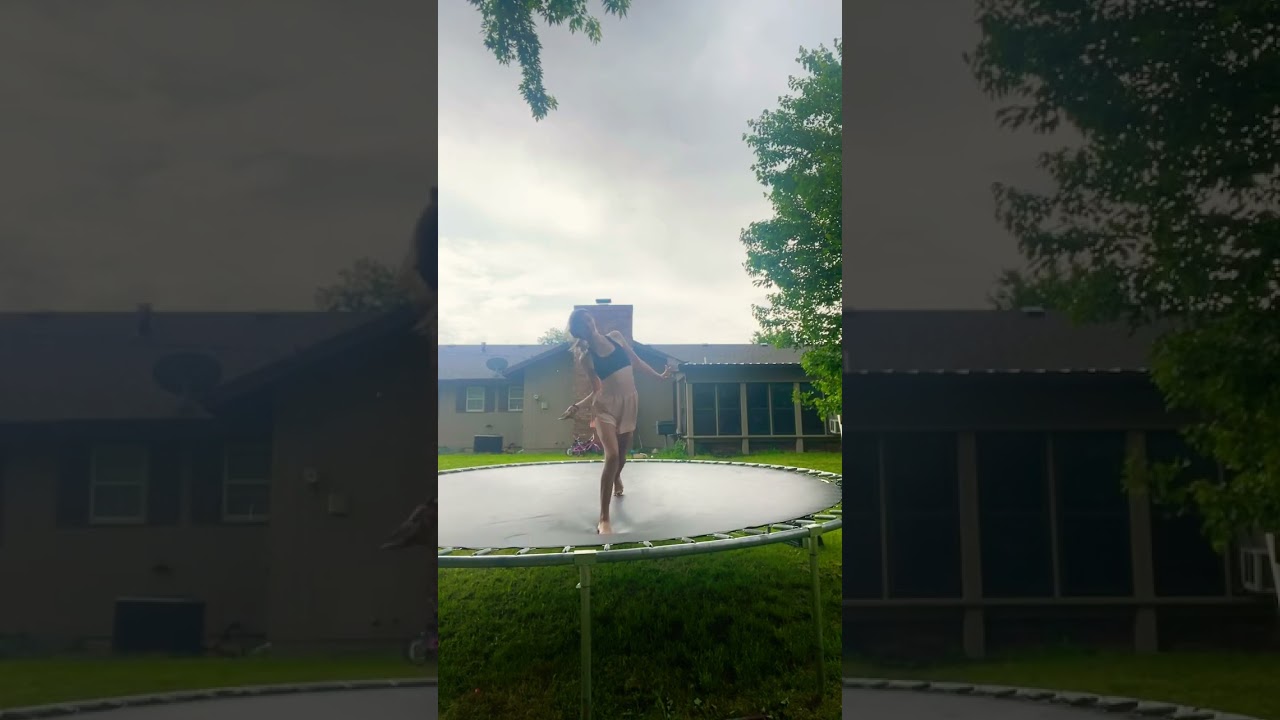 It is rainy and my trampoline is wet also it is hot out so yeah