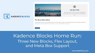 Kadence Blocks Home Run: Three New Blocks, Flex Layout, and Meta Box Support