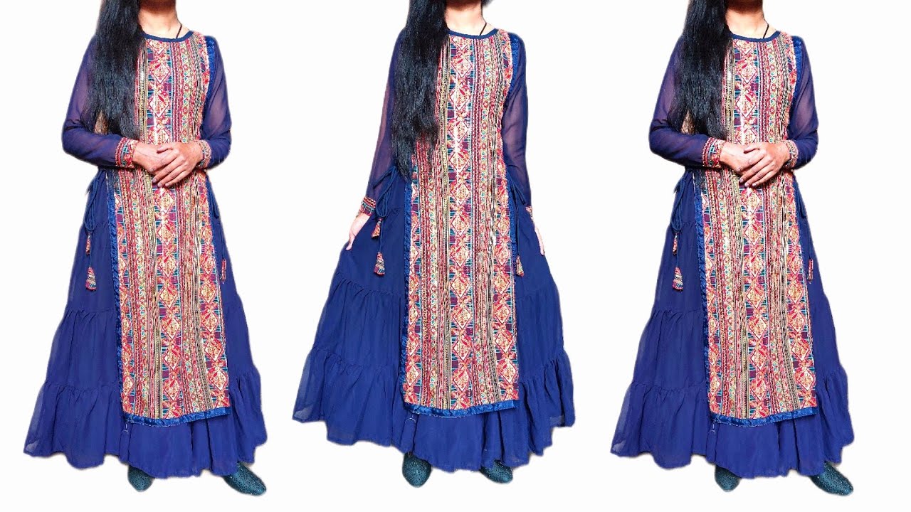 Layered Kurta Without checks Cape – Naaz By Noor