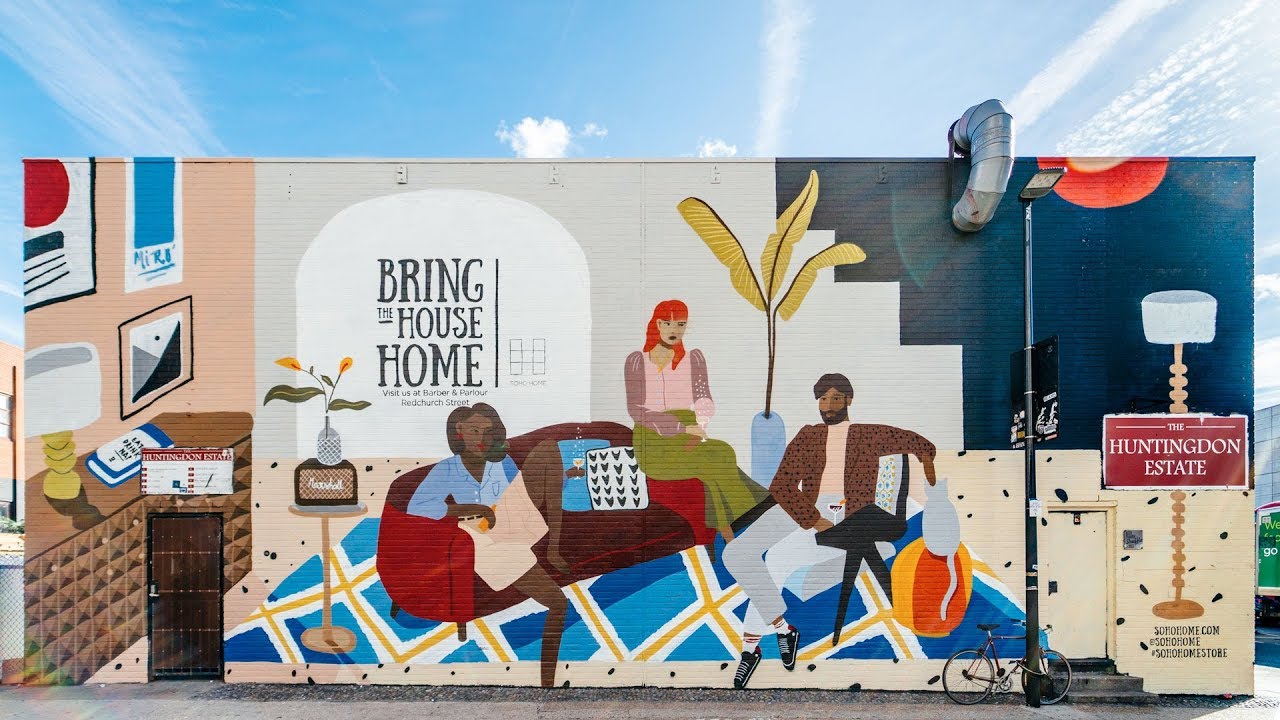 Soho Home Mural - Hand-painted Advertising