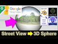 Blender 5.1 Tutorial: Convert Google Street View to 3D FBX Sphere (360 Panorama Workflow)