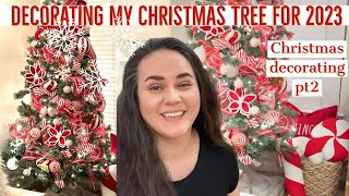 NEW CHRISTMAS🎄TREE DECORATING  2023 || CHRISTMAS TREE DECORATE WITH ME @SpringsSoulfulHome
