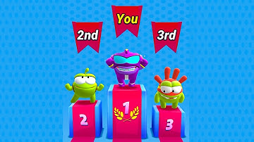 Purple Cyborg Nom Wins The Run 100 - Om Nom Run