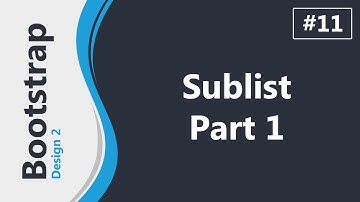 Twitter Bootstrap 3 Design 2 In Arabic #11 - Creating Sub List Section Part 1