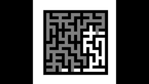 10x10 Aldous Broder maze solved with Dijkstra