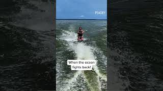 This ocean has NO chill 😭 #fails #funny #relatable #shorts