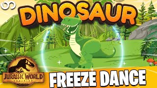 Dinosaur Freeze Dance, Brain Break, Exercise, Movement Activity