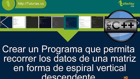 arrays – visual C++ (espiral vertical descendente)