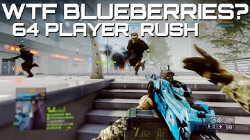 WTF BLUEBERRIES? 64 Player Rush Madness - Battlefield 4 60fps Gameplay