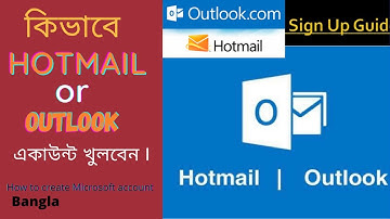 How to create Hotmail or Outlook Email account Bangla || create Microsoft account || hotmail 2021 ||