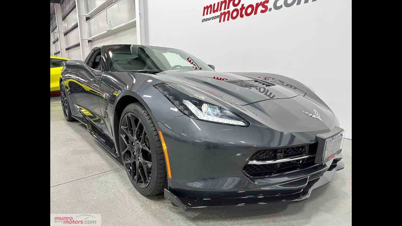 2018 CorvetteSOLDSOLDSOLDCoupe 2LT Z51 NAV MEM HUD Heat/Cool Seats Watkins Glen Grey on Black 5Kkms!