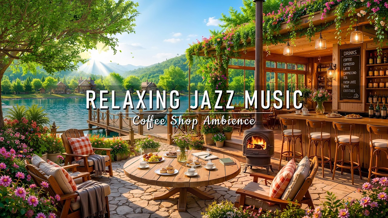 4K Cozy Coffee Shop Place with Smooth Piano Jazz Music for Relaxing ...