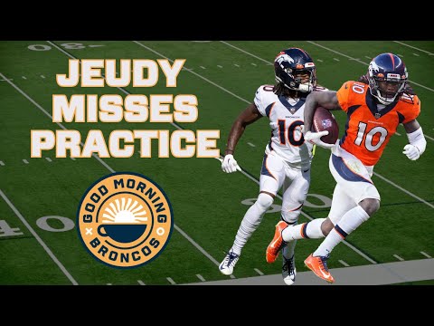 Denver Broncos WR Jerry Jeudy misses Wednesday's practice with an injury