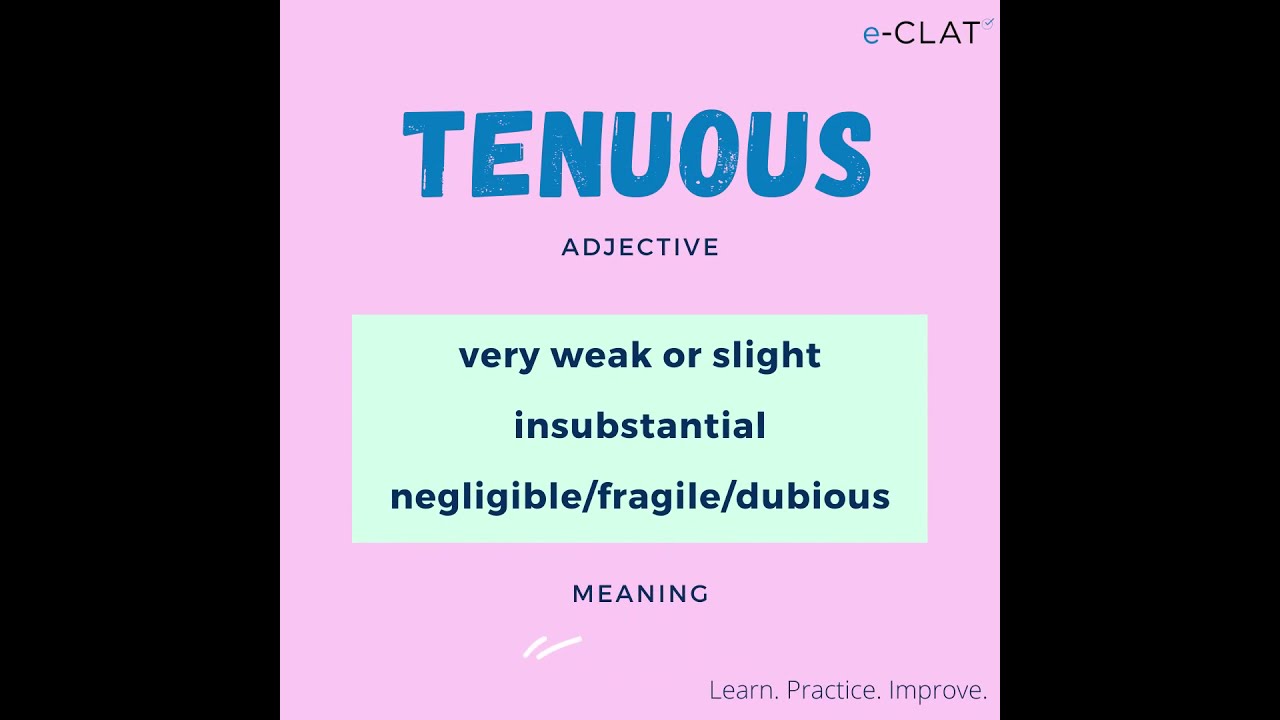 TENUOUS Word Meaning Word Of The Day 12 YouTube tenuous-word-meaning-word-of-the-day-12-youtube