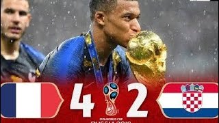 2018 WORLD CUP FINAL:  France vs Croatia 4-2