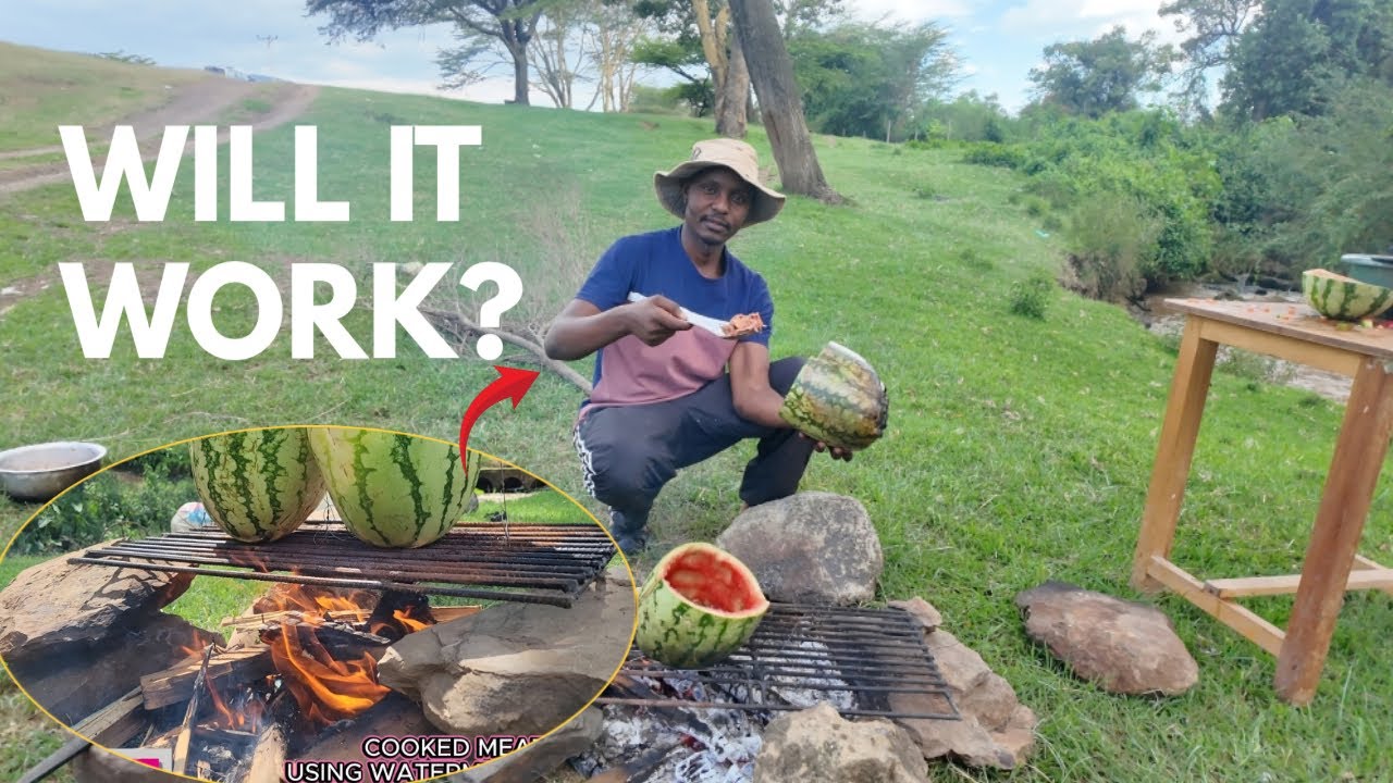 No Pot, No Gas – OFF-GRID Cooking with a Watermelon Shell in an African Village