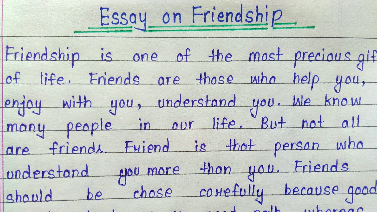 short essay about friendship 50 words