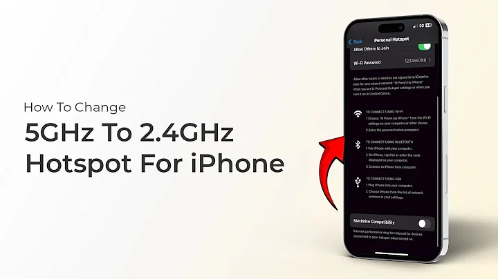 How to Change 5 GHz to 2.4 GHz on Hotspot for iPhone?