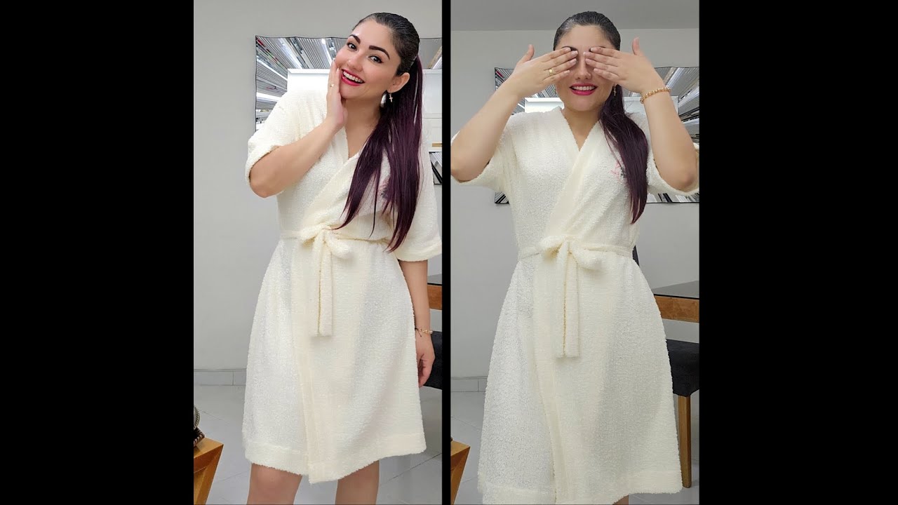 como hacer una Bata de baño fácil sin moldes