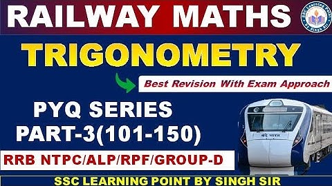 TRIGONOMETRY (Part-3)Pinnacle Railway Maths 6200 Book Solution By Singh Sir || #Railway