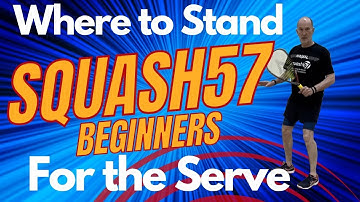 Squash57 Beginners Where to stand for the serve