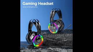 G608 USB Wired RGB Gaming Headset with 7.1 Surround Sound, Noise-Cancelling Mic & 50mm Drivers