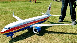 Air Force One Rc Boeing 737 Max Freewing Al37 Scale Model Airliner / Flight Demonstration