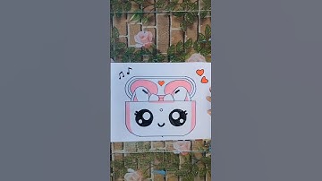 How To Draw Cute Apple Airpods 🍎🎵 #shorts #drawing #apple #art #airpods #trending #youtubeshorts #yt