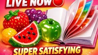 Jelly Fruits Cutting Live 🍉✨ | Satisfying Jelly Book Pages Moving | 30 Min ASMR screenshot 5