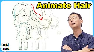 Learn Japanese Animation: Flowing Hair (WINDY) screenshot 5