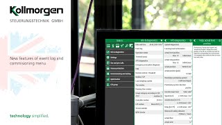 New features of event log and commisioning menu