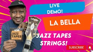 Video thumbnail of "Live Demo! La Bella Jazz Tape Strings! #ronjackson #livedemo #labellastrings"