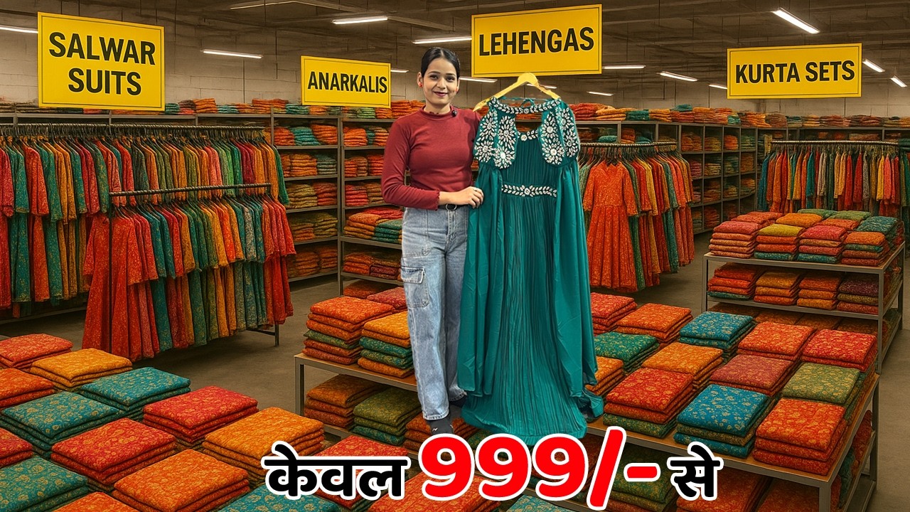 😍999 SALE सीधा फैक्ट्री से lehenga gown की सेल लूट लो ऑफर indo-western | Bipson Factory Outlet