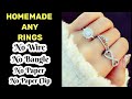 Homemade any ring without wire, bangle, paper or paper clip | make beautiful Rings at home #shorts