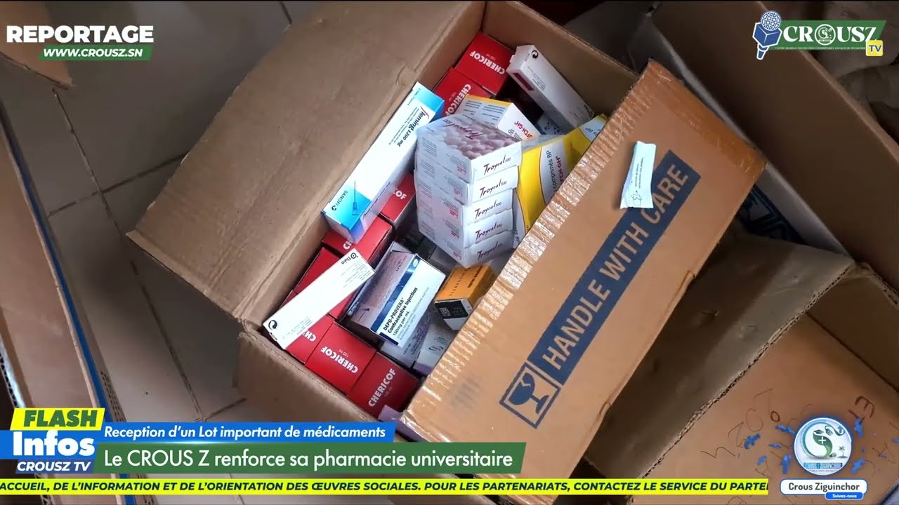#santé  — Le #CROUSZ réceptionne un nouveau lot de médicaments pour renforcer la pharmacie