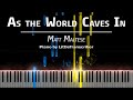 Matt Maltese - As the World Caves In (Piano Cover) Tutorial by LittleTranscriber