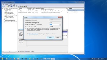 How To Partition Window 7 Operating System Using Disk Management