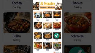 🇩🇪 Cooking Methods in German | Kochmethoden | A2 Vocabulary | Learn German Daily #shorts