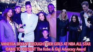 VANESSA BRYANT BROUGHT HER GIRLS AT NBA ALL STAR GAME TO PRESENT 2023 KOBE & GIGI ADVOCACY AWARD