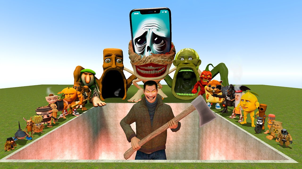 NEW ADAN MECHA AXEMAN VS ALL NEW ITALIAN AI BRAINROT MEMES + ALL NEW LIN GANG MELONS! (Garry's Mod)