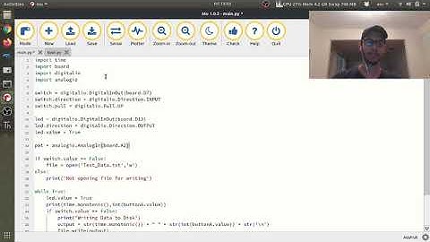 Writing Potentiometer Voltage Data to Disk on the Circuit Playground Express