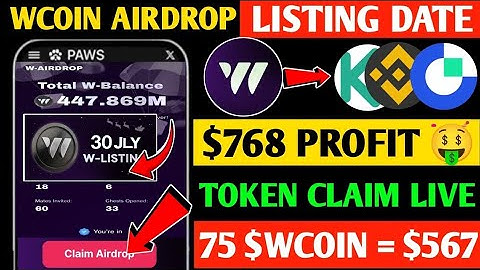 WCoin Finally Announced Listing Date | Wcoin Airdrop New Update | W-Coin Price Prediction Withdrawal