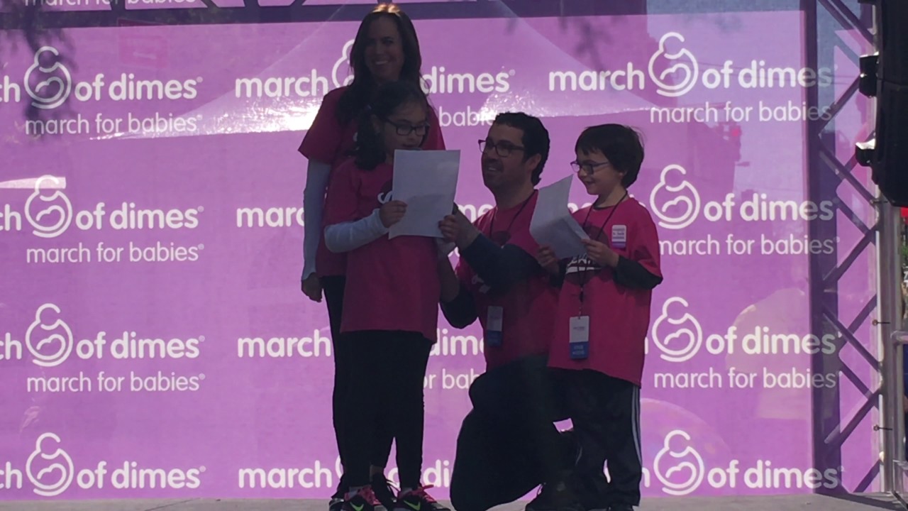 The Levine Family kicks off the 2016 March for Babies NYC in memory of