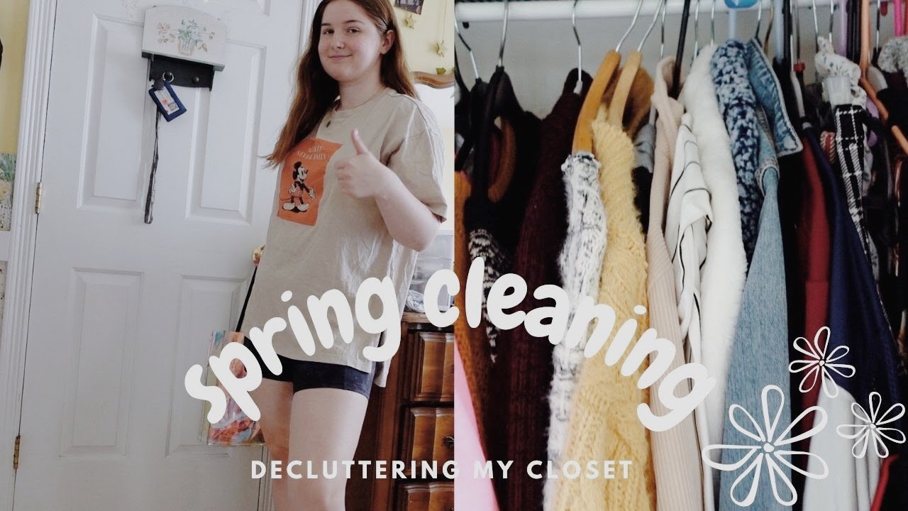decluttering my closet | spring cleaning 2022 🌻 - YouTube
