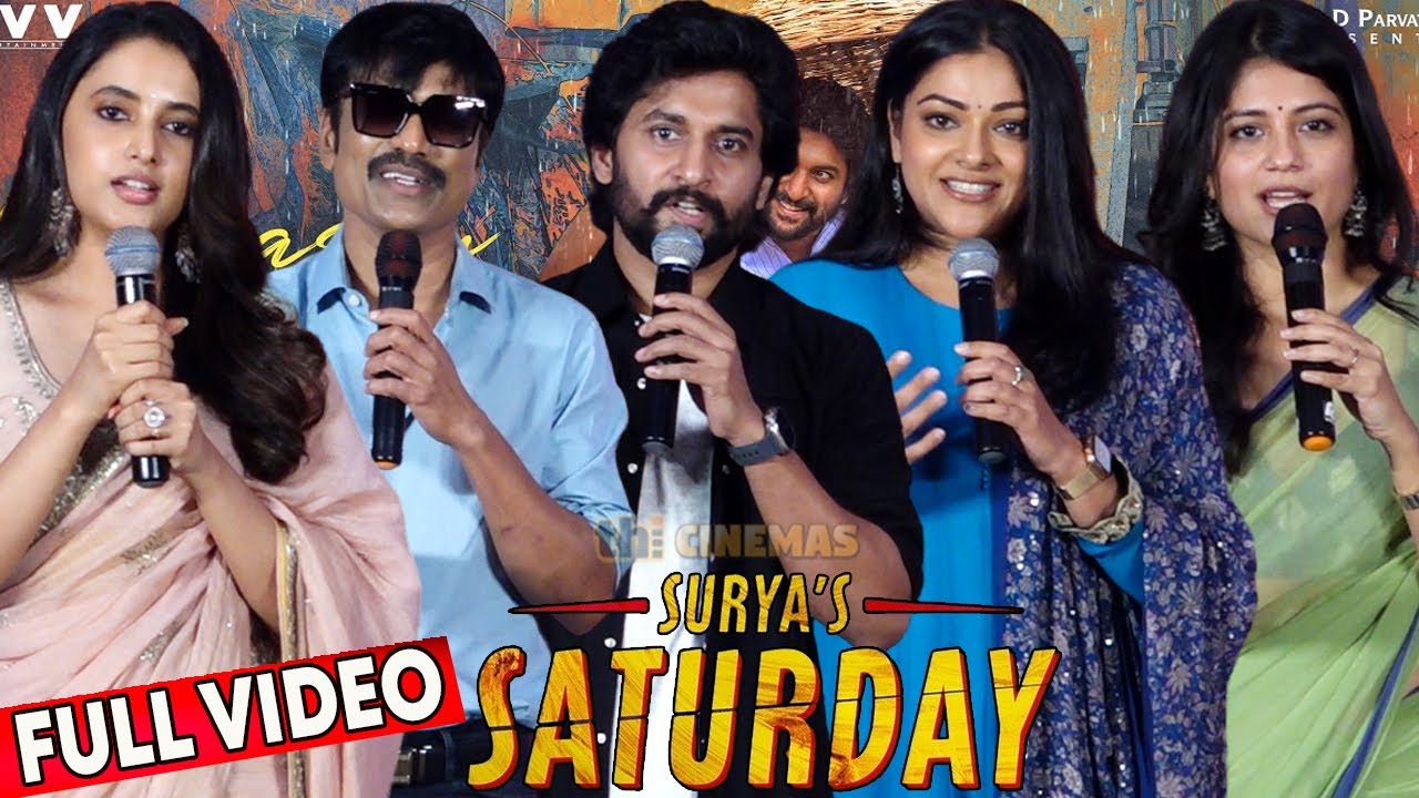 Full Video - Suryas Saturday Press Meet | Nani, SJ Suryah, Abhirami, Priyanka Mohan, Aditi Balan