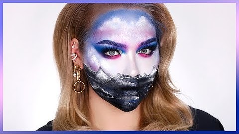 Following A BOB ROSS Painting Tutorial.. ON MY FACE!