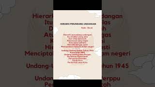 LAGU HIERARKI PERUNDANG-UNDANGAN